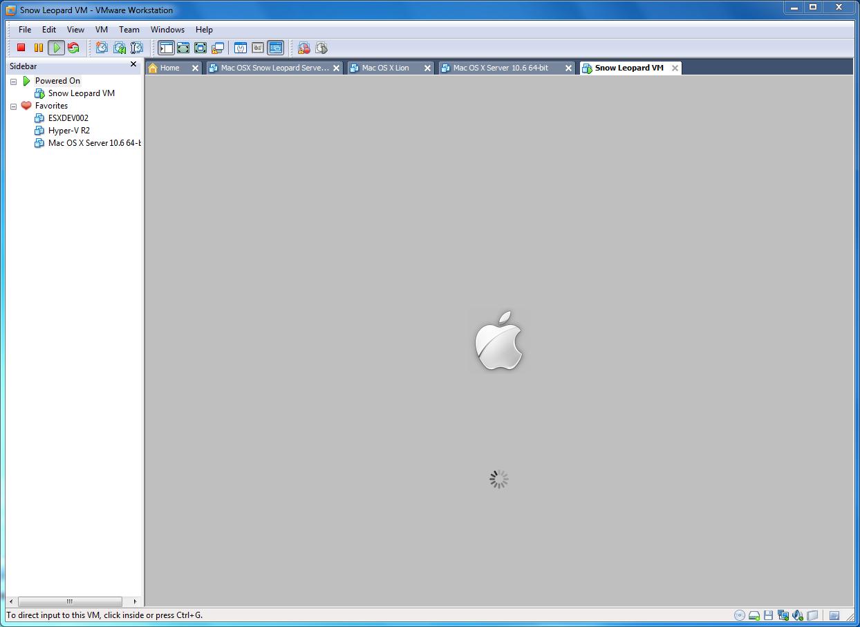 Mac OS X Lion 10.7.1 VMware Image 64 Bit