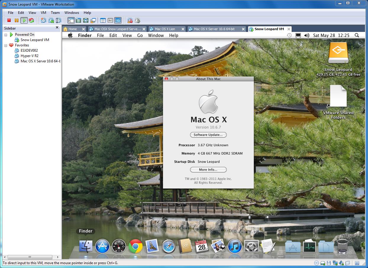 Mac OS X Virtualization Part III – Install Mac OS X 10.6.7 Snow Leopard