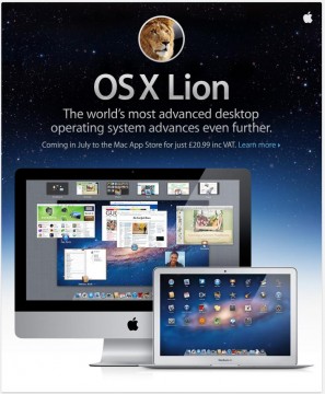 OS X Lion coming to a store near you in July 2011