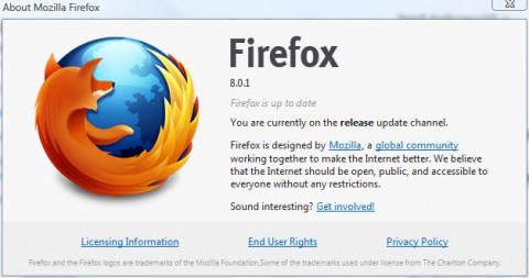 New Mozilla Firefox 8.0