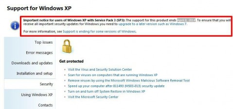 support-for-windows-xp