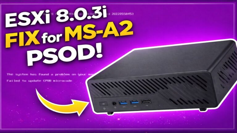 Minisforum MS-A2 HOW TO: Fix the Failed to Update CPU#0 Microcode PSOD ...